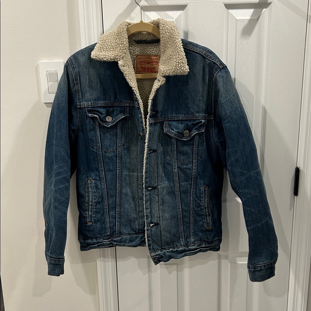 Levi's Blue Sherpa-Lined Denim Jacket